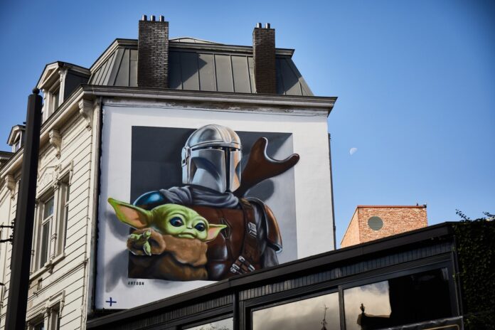 disney the mandalorian mural antwerpen
